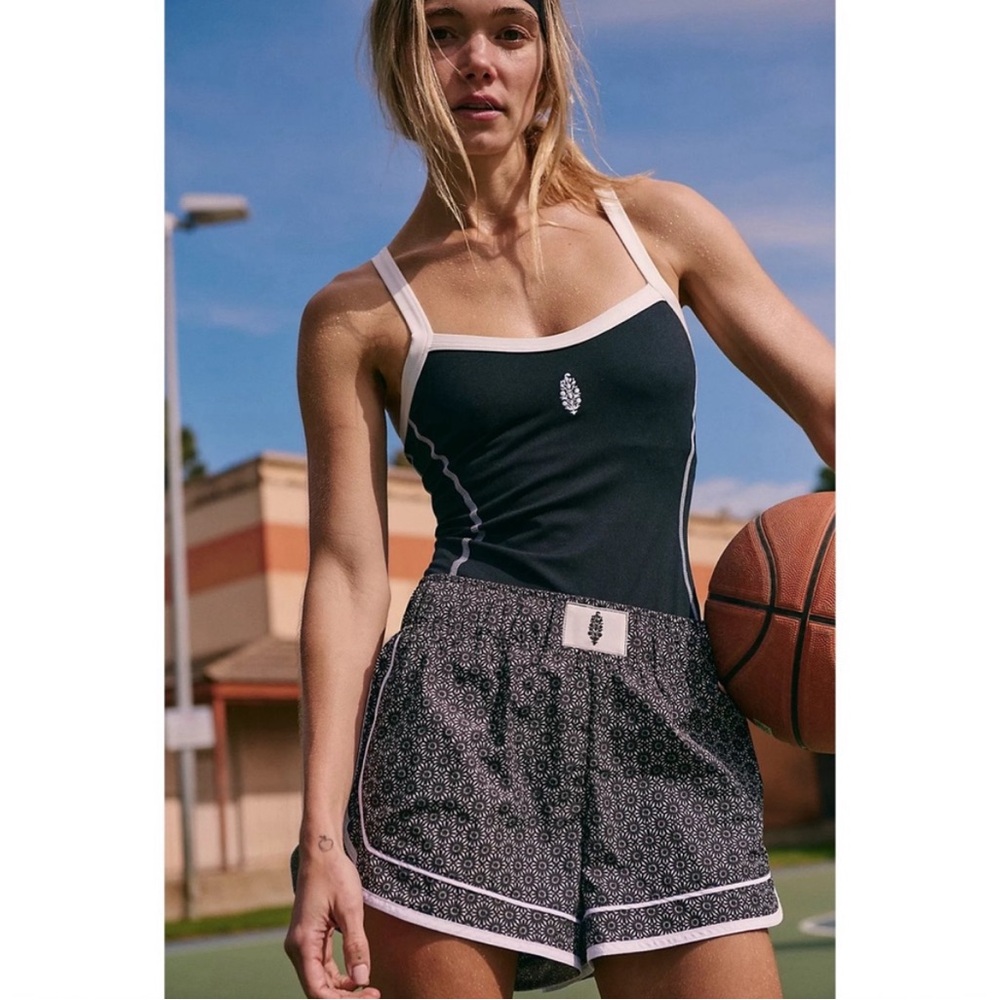 free people movement • varsity blues printed shorts